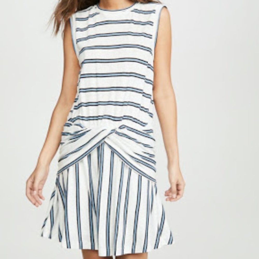 Derek Lam 10 Crosby Striped Linen Dress